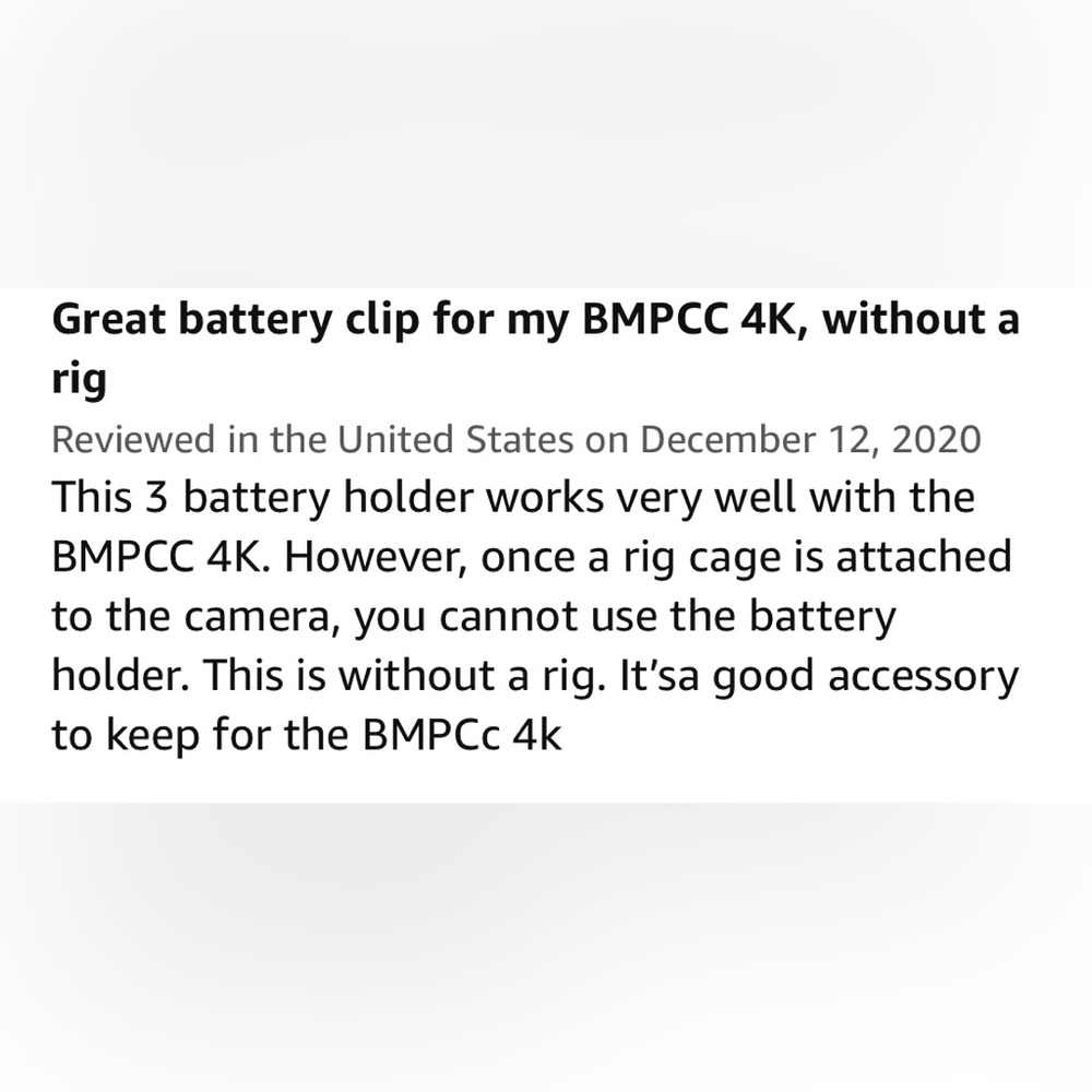 Mcoplus Battery Grip 4 Blackmagic Pocket Cinema Camera bmpcc 4K 6K CameraPocket - Picture 6 of 16